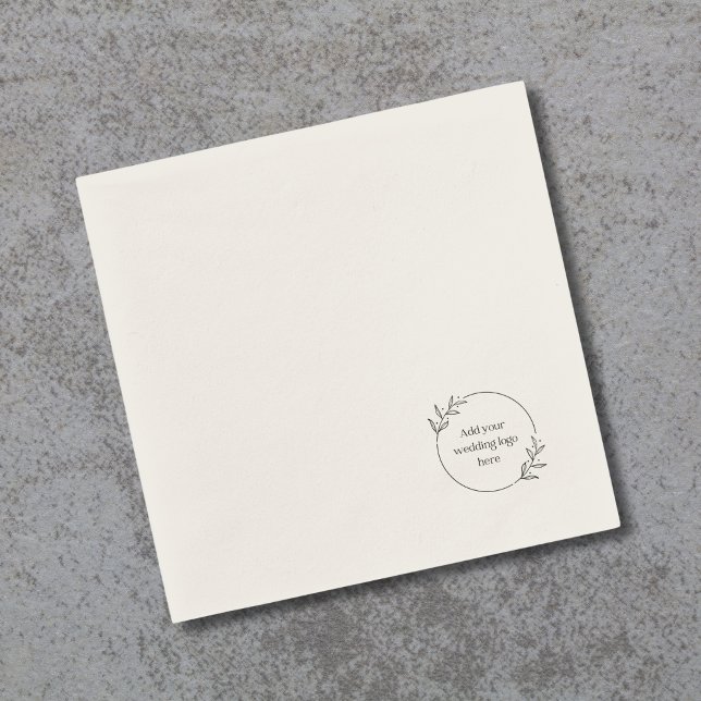 Serviette En Papier Logo mariage Cocktail personnalisé Napkin do-it-yo (Créateur téléchargé)