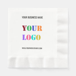 Serviette En Papier Logo personnalisé et texte professionnel serviette