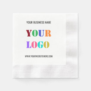 Serviette En Papier Logo personnalisé et texte promotionnel serviettes