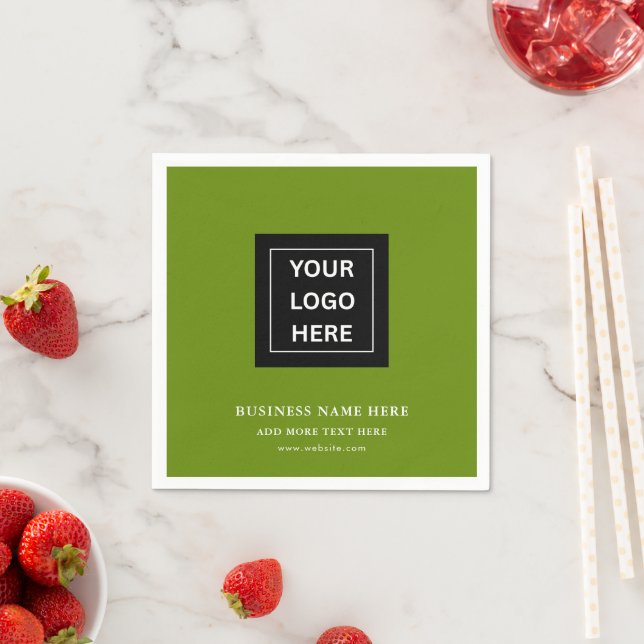 Serviette En Papier Logo personnalisé pour événements professionnels P (En situation)