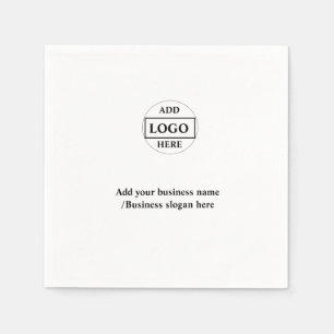 Serviette En Papier Logo personnalisé simple et élégant ici entreprise