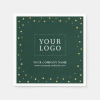 Logo promotionnel d'affaires de confettis Vert & O