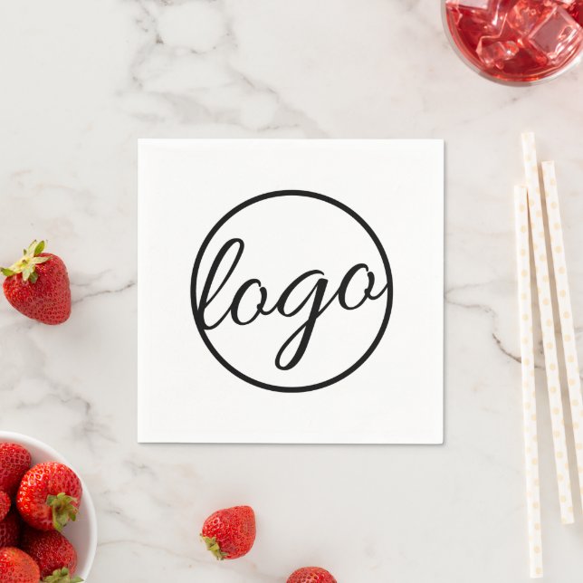 Serviette En Papier Logo promotionnel personnalisé (En situation)