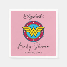 Serviette En Papier Logo Wonder Woman | Nouveau bébé bientôt