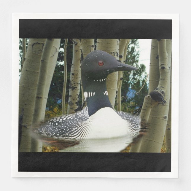 Serviette En Papier Loon sauvage (Devant)