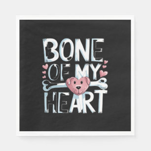 Serviette En Papier L'os de mon chien de coeur