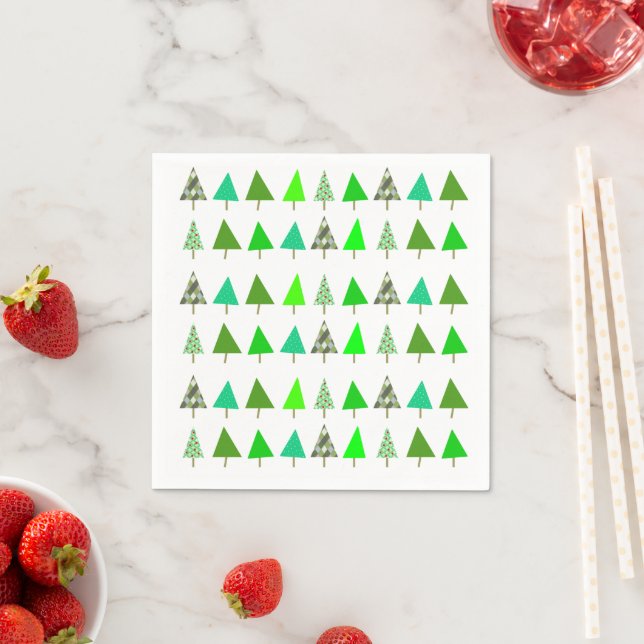 Serviette En Papier Lot d'arbre de Noël (En situation)