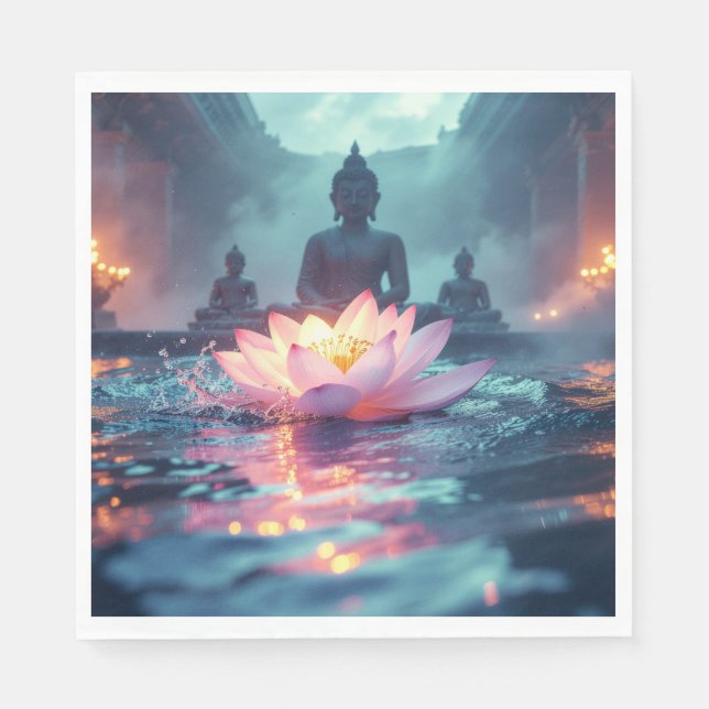 SERVIETTE EN PAPIER LOTUS - ZEN BUDDHISM (Devant)