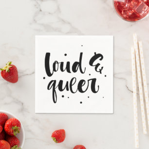 Serviette En Papier Loud et Queer