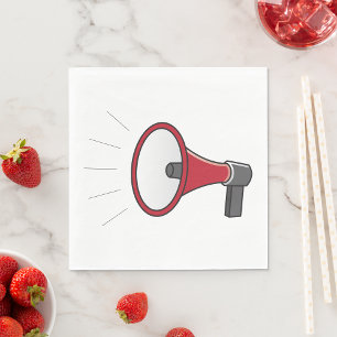 Serviette En Papier Loud Megaphone