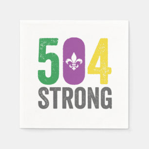 Serviette En Papier Louisiana Strong 504 NOLA Strong Mardi Gras