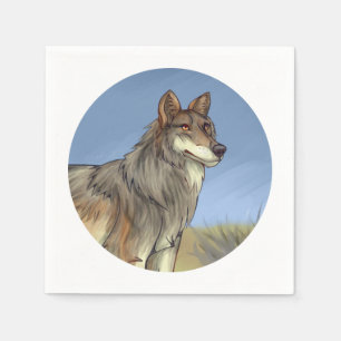 Serviette En Papier Loup mexicain