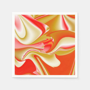 Serviette En Papier Love and Gold Abstrait 3D Rainbowart