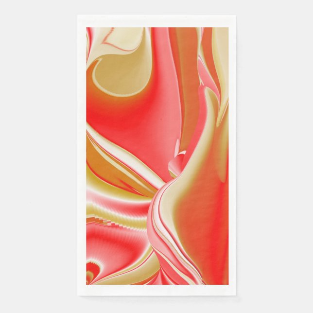 Serviette En Papier Love and Gold Abstrait 3D Rainbowart (Devant)