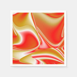 Serviette En Papier Love and Gold Abstrait 3D Rainbowart