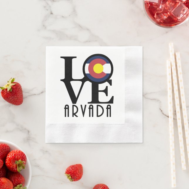 Serviette En Papier LOVE Arvada Colorado (En situation)