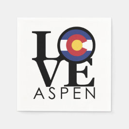 Serviette En Papier LOVE Aspen Colorado
