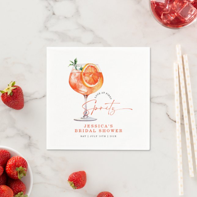 Serviette En Papier  Love At First Spritz Bridal Shower  (En situation)