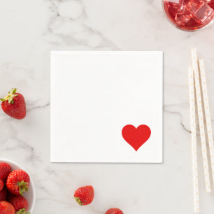 Serviette En Papier Love - Coeur Cocktail serviettes