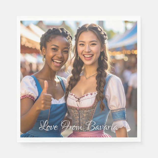 Serviette En Papier Love From Bavaria (Devant)