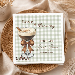 Serviette En Papier Love is Brewing Espresso Martini Enterrement de Vi
