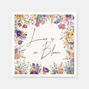 Serviette En Papier Love Is In Bloom Fête de Mariage de Printemps 