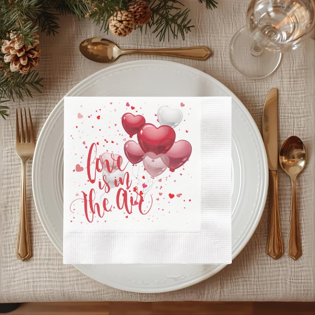Serviette En Papier Love Is In The Air Paper Napkin (Créateur téléchargé)