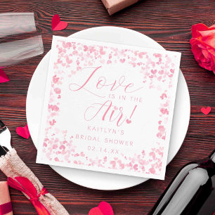 Serviette En Papier Love Is In The Air Saint-Valentin Bridal Shower