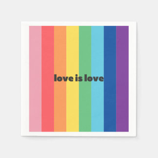 Serviette En Papier Love Is Love Wine Cocktail Napkins