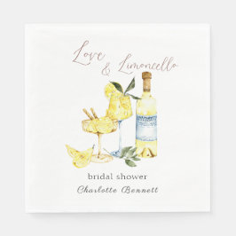 Serviette En Papier Love Limoncello Cocktail Fête des mariées