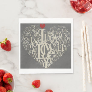 Serviette En Papier Love Papier Napkin