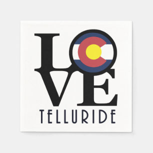 Serviette En Papier LOVE Telluride Colorado
