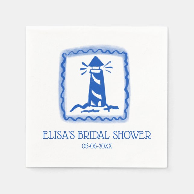 Serviette En Papier LoveNotes from Sea Lighthouse Fête des mariées PER (Devant)