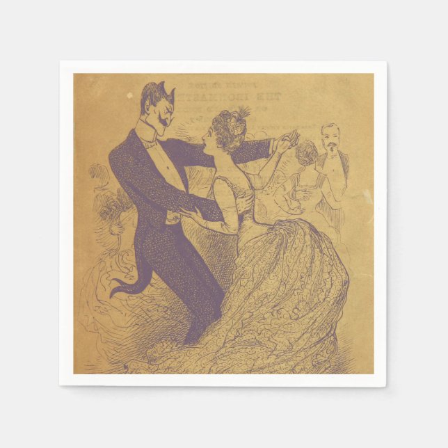 Serviette En Papier Lucifer Danser avec une dame (Devant)