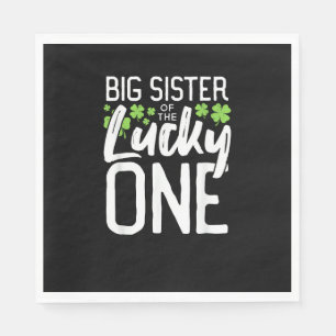 Serviette En Papier Lucky Un Premier Anniversaire Grande Soeur Famille