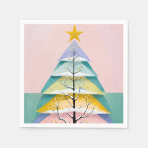 Serviette En Papier Lueur Pastel de l'Hiver