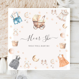 Serviette En Papier Lui ou Elle Boho Vêtements Révélation de genre