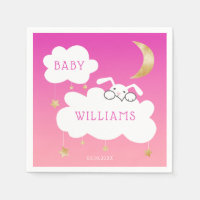 Lullaby Bunny Baby shower Or rose