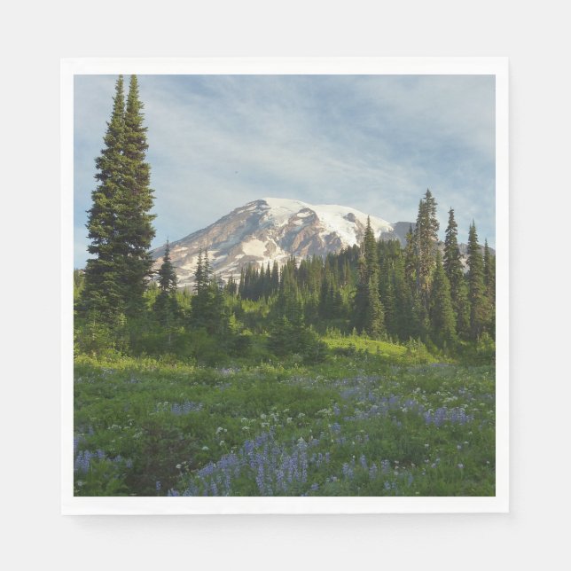 Serviette En Papier Lumière du matin du Mont Rainier (Devant)