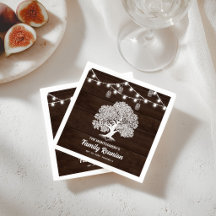 Lumières de guirlande d'arbre de famille rustique