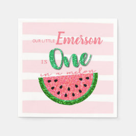 Serviette En Papier L'un est melon, Watermelon Anniversaire serviettes