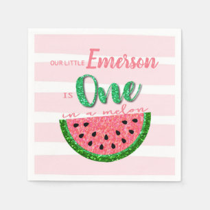 Serviette En Papier L'un est melon, Watermelon Anniversaire serviettes