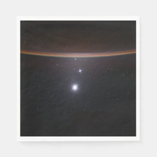 Serviette En Papier Lune, Vénus, Jupiter et Terre (ISS) (NASA) (Espace
