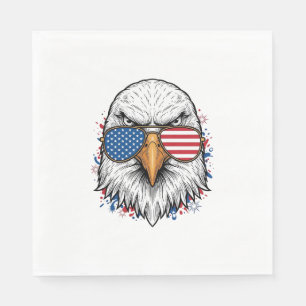 Serviette En Papier Lunettes de soleil aigle patriotique Chemise vecte