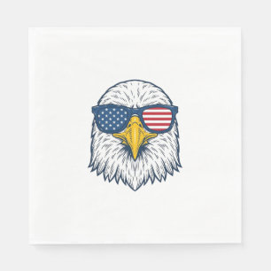 Serviette En Papier Lunettes de soleil aigle patriotique dessin vector