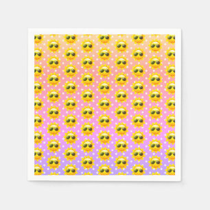 Serviette En Papier Lunettes de soleil sur le soleil avec Polka Dot Ar
