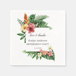 Serviette En Papier Lush Tropical Garden Flowers Bloom Retraite