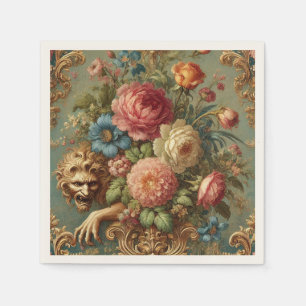 Serviette En Papier Luxe - Design floral gothique