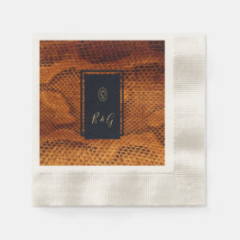 Serviette En Papier luxueux animal en peau de serpent sauvage mariage