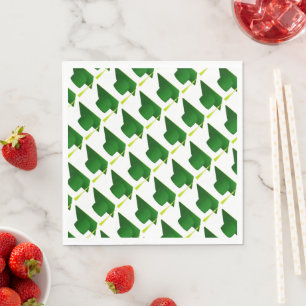 Serviette En Papier Lycée, Collège Vert Casquette Motif
